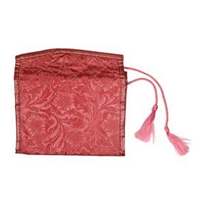 Vintage 2000s Red Medieval Style Pouch — Drawstring Satin — 5.75"